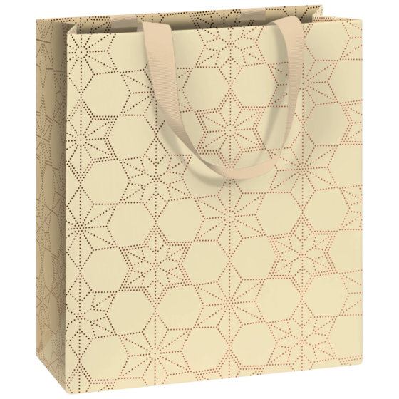 Geschenktasche „Genoveva“ | 18×21×8 cm, 250 g/m², champagner