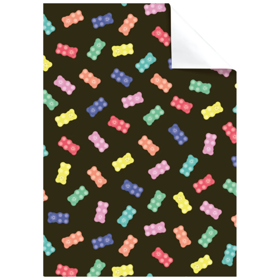 Geschenkpapier-Bogen „Baia“ | 100×70 cm, 80 g/m², schwarz