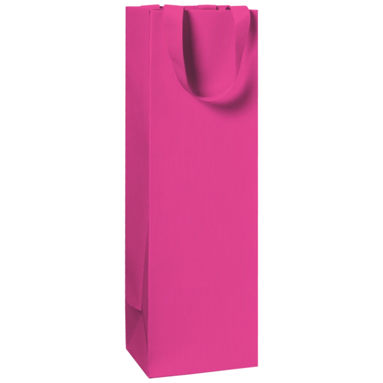 Flaschentasche One Colour | 11×36×10,5 cm, 250 g/m², pink