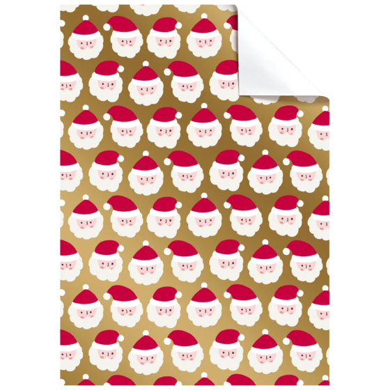 Geschenkpapier-Bogen „Claus“ | 50×70 cm, 76 g/m², gold