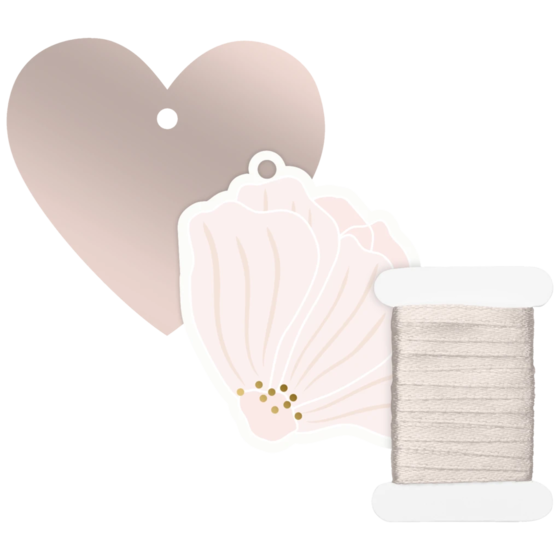 Set d'étiquettes-cadeaux « Hether » | rose clair