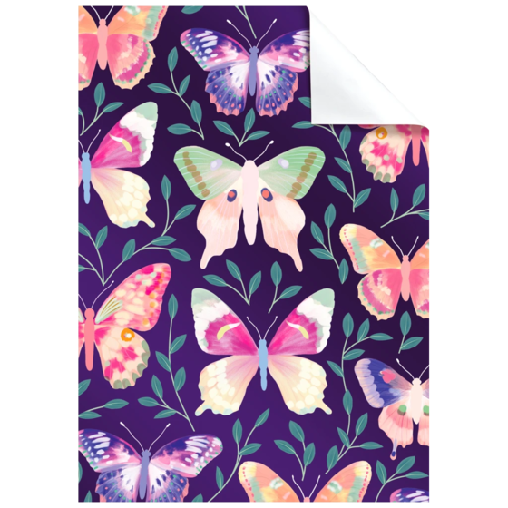 Geschenkpapier-Bogen „Louka“ | 50×70 cm, 76 g/m², dunkelviolett