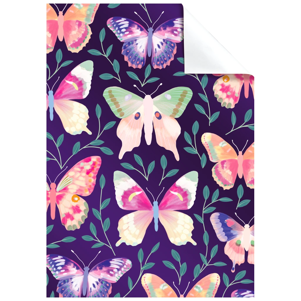 Geschenkpapier-Bogen „Louka“ | 50×70 cm, 76 g/m², dunkelviolett