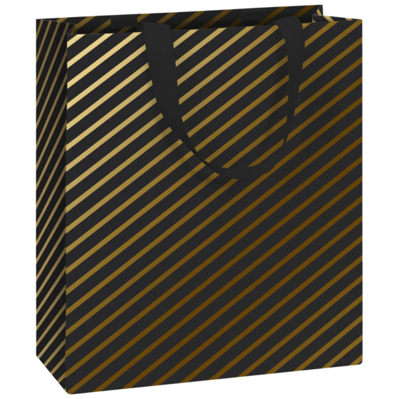 Pochette cadeau « Stryge » | 18×21×8 cm, 250 g/m², noir