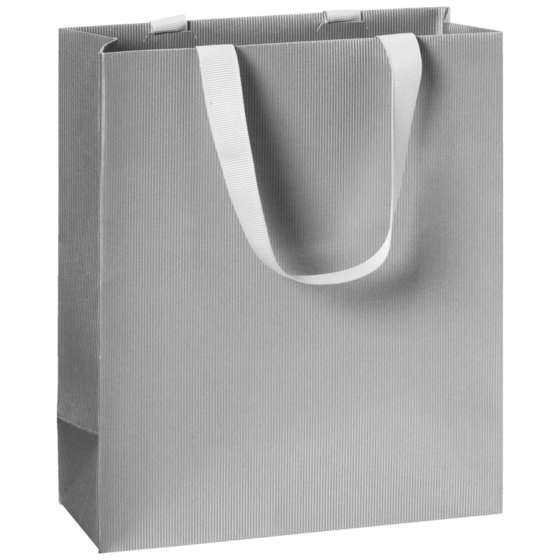 Geschenktasche One Colour | 18×21×8 cm, 250 g/m², silber