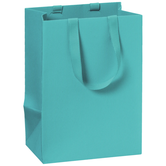 Geschenktasche One Colour | 10×14×8 cm, 250 g/m², türkis