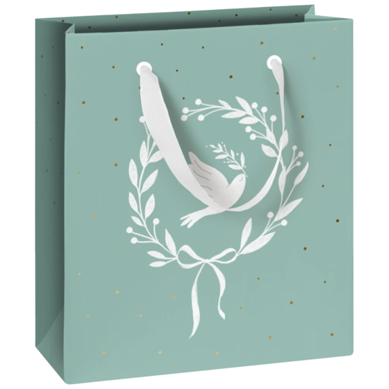 Geschenktasche „Avi“ | 18×21×8 cm, 250 g/m², salbei