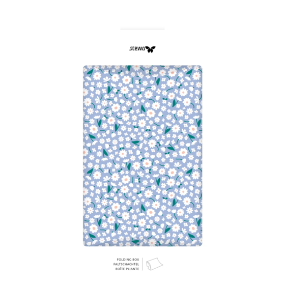 Faltschachteln „Samia“ | 16×4×19,5 cm, 210 g/m², weiß/himmelblau, 3 Stück