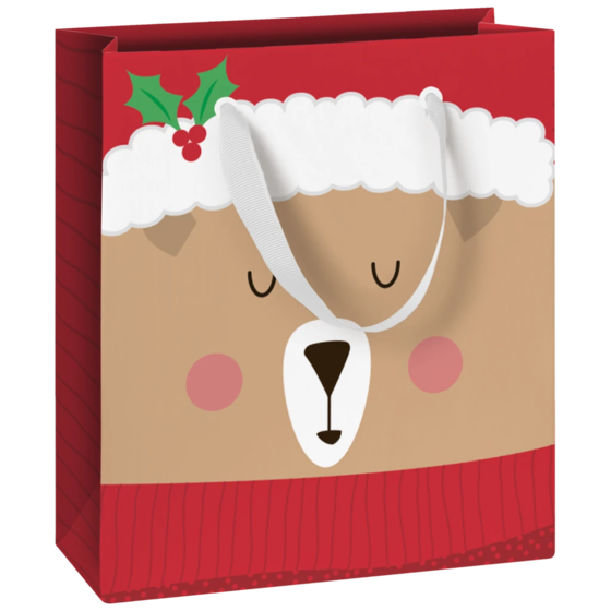 Geschenktasche „Flori“ | 18×21×8 cm, 180 g/m², rot