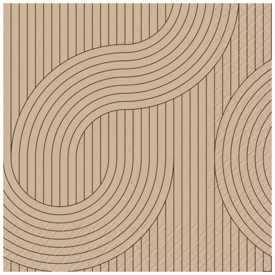 Servietten „Ali“ | 33×33 cm, braun, 20 Stück