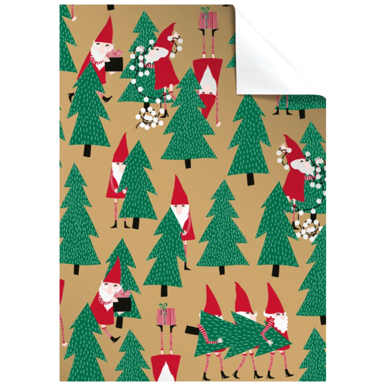 Geschenkpapier-Bogen „Walda“ | 50×70 cm, 80 g/m², gold