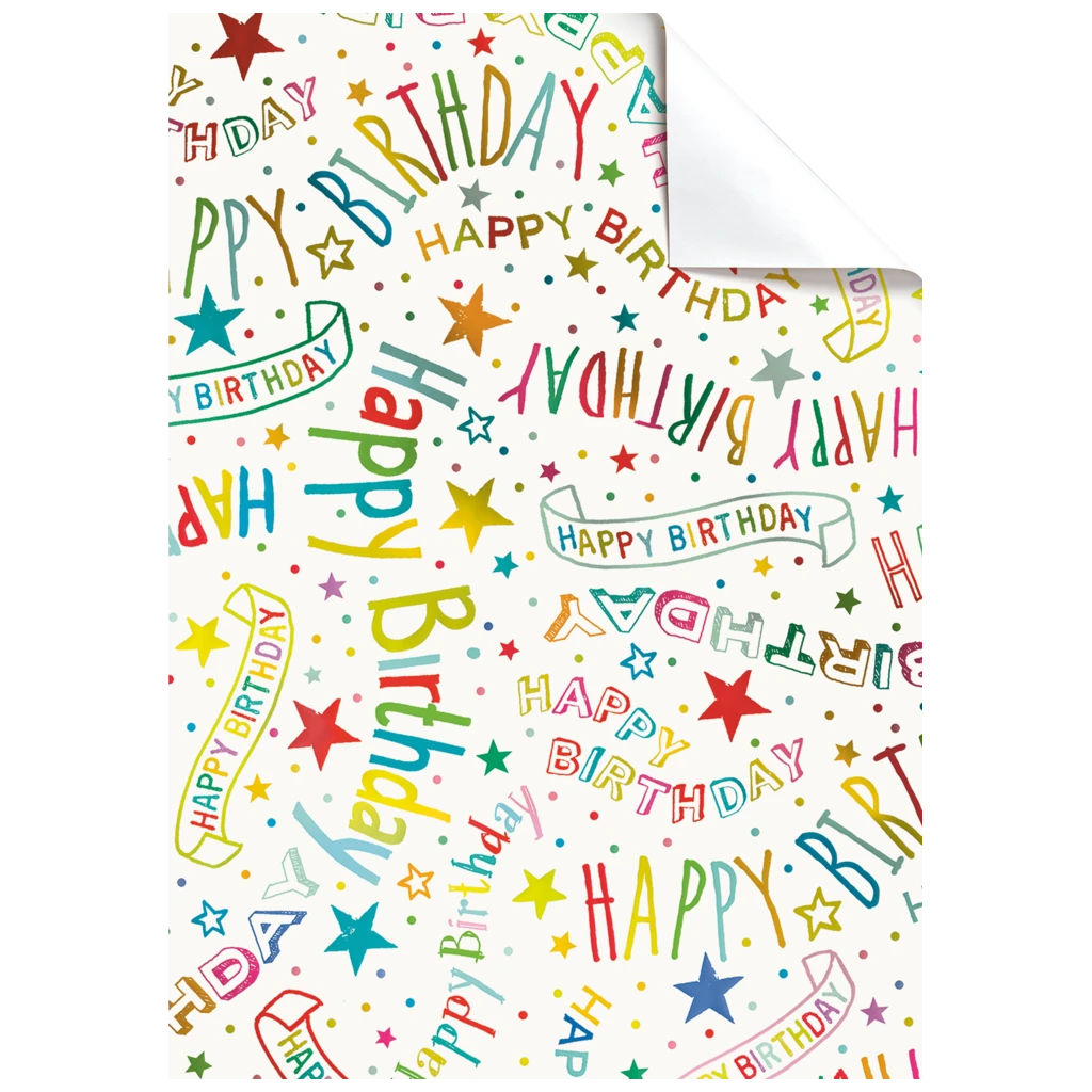 Geschenkpapier-Bogen „Alexandra“ | 50×70 cm, 76 g/m², weiß/bunt