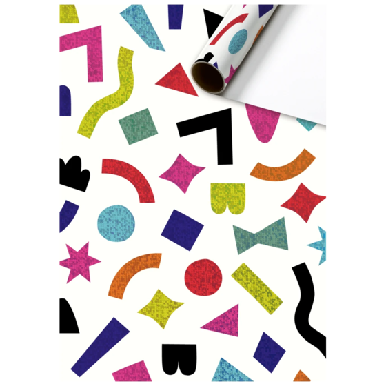 Geschenkpapier „Tyra“ | 70 cm × 1,5 m, 76 g/m², weiß/mehrfarbig