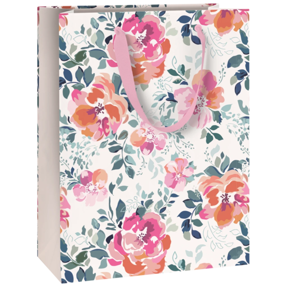 Geschenktasche „Roses“ | 23×30×13 cm, 180 g/m², mehrfarbig, pastell