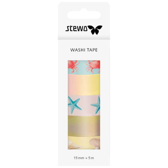 Deco Tapes “Sereia” | 15 mm, multi-coloured, 5 piece(s)