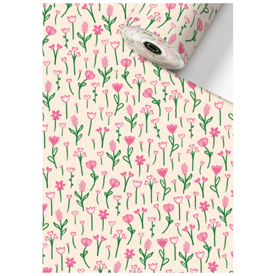 Geschenkpapier Sécaré-Rolle „Primavera“ | 70 cm × 150 m, 80 g/m², hellbeige