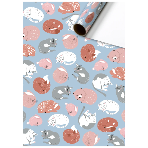 Geschenkpapier „Okko“ | 70 cm × 2 m, 80 g/m², hellblau