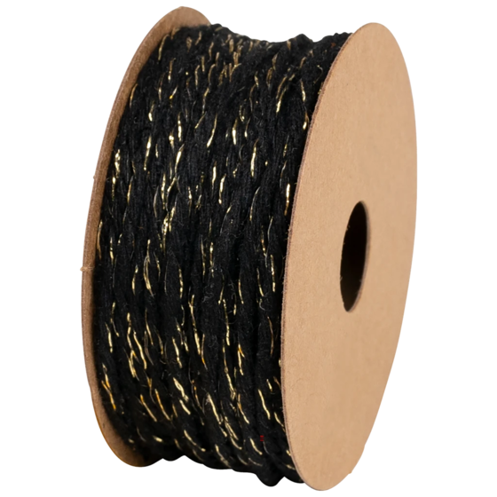 Geschenkband | Baumwolle, 2 mm × 10 m, schwarz