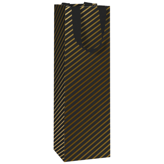 Geschenktasche „Stryge“ | 11×36×10,5 cm, 250 g/m², schwarz