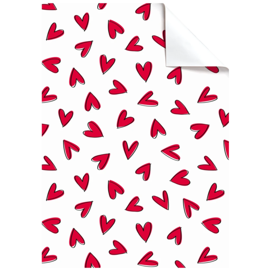 Feuille de papier cadeau « Riley » | 50×70 cm, 70 g/m², blanc