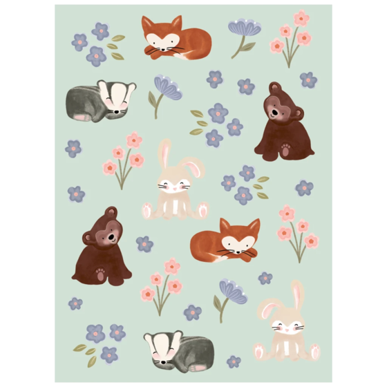 Sticker Sheet “Momo” | 110×150 mm, light green, 4 sheet(s)