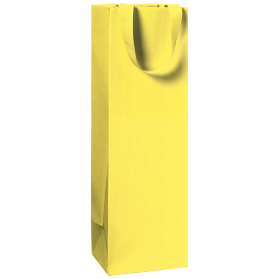 Flaschentasche One Colour | 11×36×10,5 cm, 250 g/m², gelb