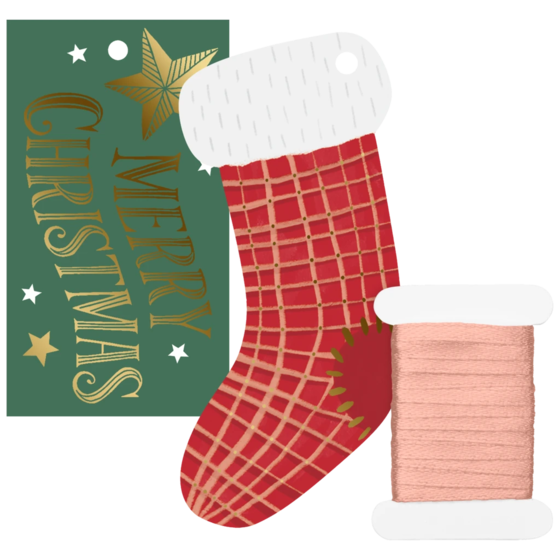 Geschenkanhänger-Set „Charlize“ | rot/dunkelgrün