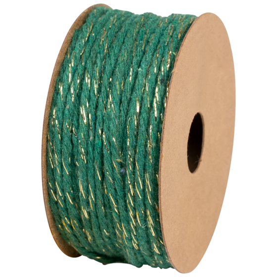 Geschenkband | Baumwolle, 2 mm × 10 m, dunkelgrün
