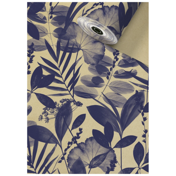 Geschenkpapier „Sona“ | 50 cm × 150 m, 80 g/m², dunkelblau/braun