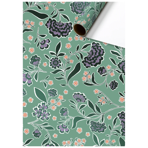 Geschenkpapier „Mamoka“ | 70 cm × 1,5 m, 76 g/m², jade