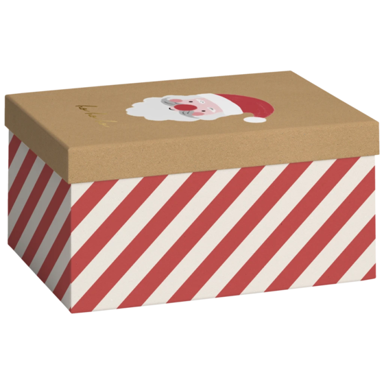 Geschenkbox | 16×12×24 cm, 120 g/m², rot/braun