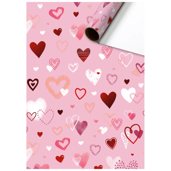 Geschenkpapier „Amaia“ | 70 cm × 1,5 m, 76 g/m², pink/rosa