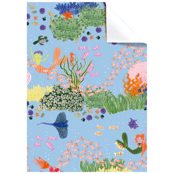 Geschenkpapier-Bogen „Kairi“ | 100×70 cm, 80 g/m², hellblau