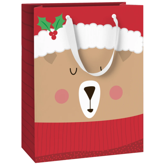 Geschenktasche „Flori“ | 23×30×13 cm, 180 g/m², rot