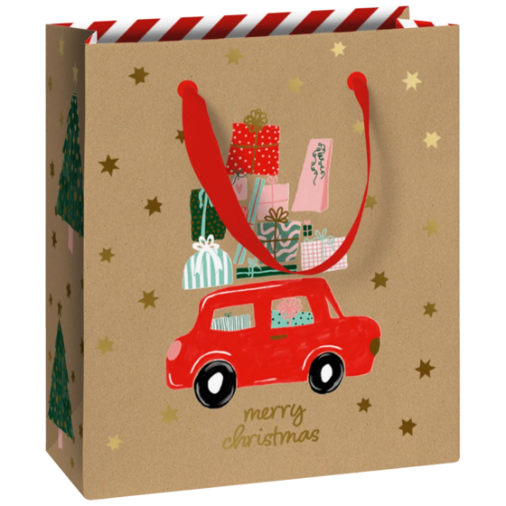Geschenktasche „Anette“ | 18×21×8 cm, 250 g/m², hellbraun
