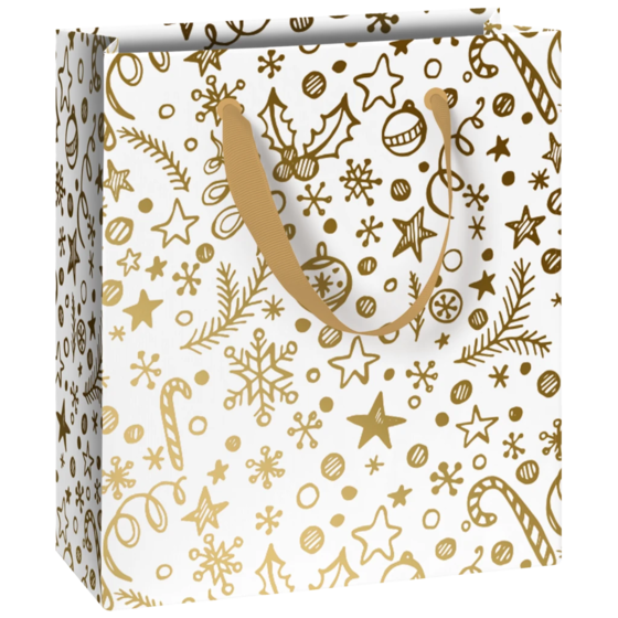 Geschenktasche „Chaya“ | 18×21×8 cm, 180 g/m², weiß