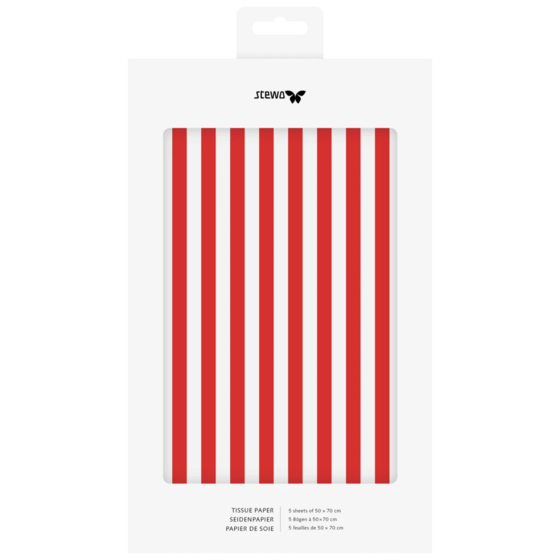Tissue Paper “Eldorado” | 50×70 cm, 30 gsm, red, 5 piece(s)