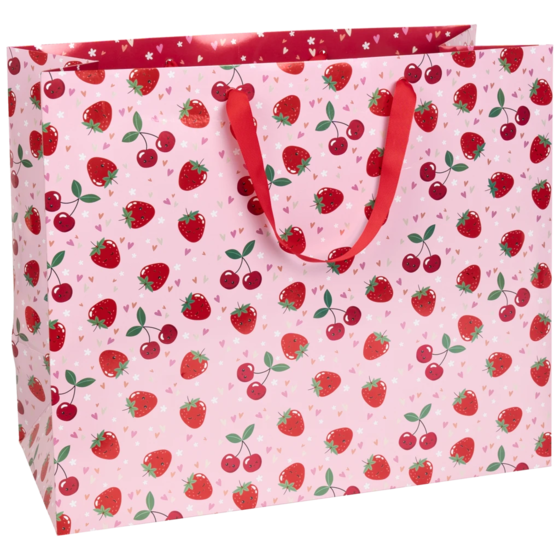 Geschenktasche „Yumi“ | 45×38×22 cm, 230 g/m², rosa/kirschrot