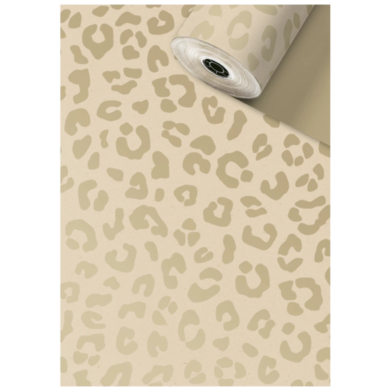 Geschenkpapier Sécaré-Rolle „Beda“ | 30 cm × 150 m, 80 g/m², hellbraun/gold