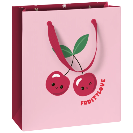 Geschenktasche „Yumi“ | 18×21×8 cm, 230 g/m², rosa