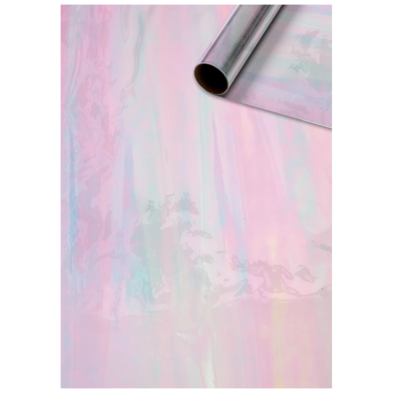 Geschenkpapier „Irisfolie“ | 70 cm × 2,5 m, 18 g/m², regenbogen/transparent