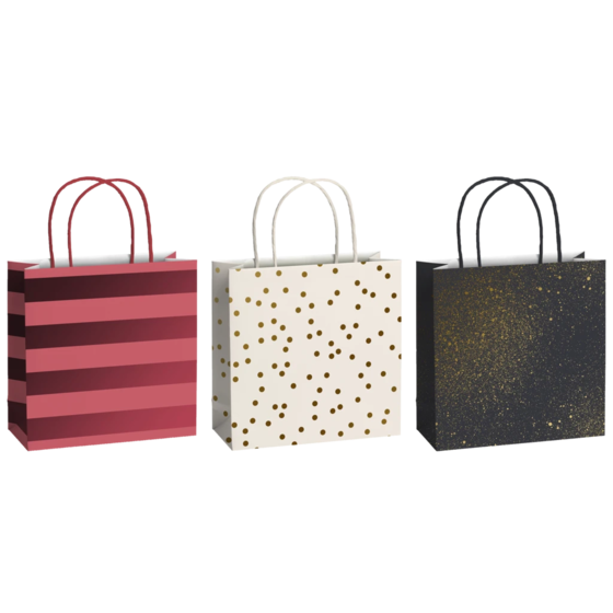 Geschenktaschen-Set „Coco“ | 20×20×8 cm, 200 g/m², mehrfarbig