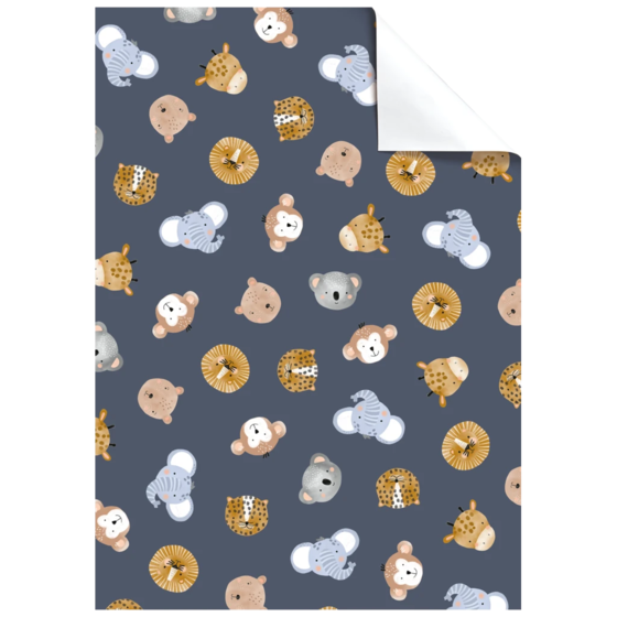 Geschenkpapier-Bogen „Buba“ | 100×70 cm, 70 g/m², blauviolett