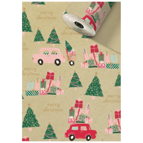 Geschenkpapier Sécaré-Rolle „Anette“ | 70 cm × 150 m, 80 g/m², hellbraun