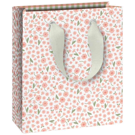 Geschenktasche „Samia“ | 18×21×8 cm, 230 g/m², weiß