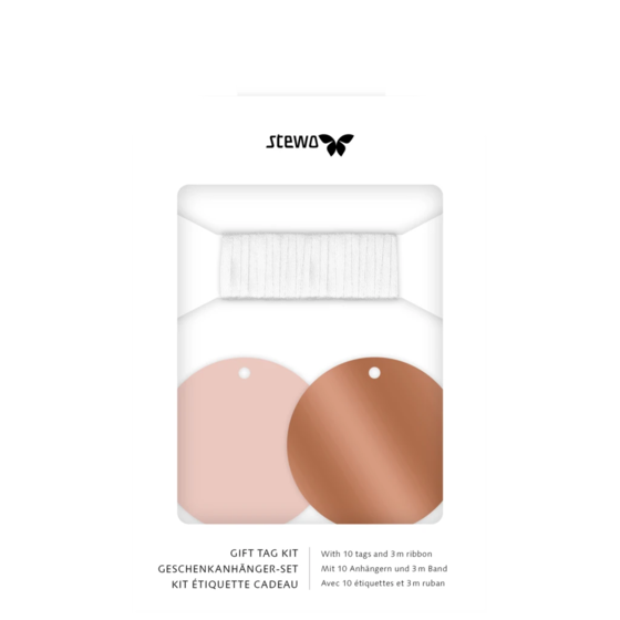 Geschenkanhänger-Set „Vanda“ | terracotta/rosa