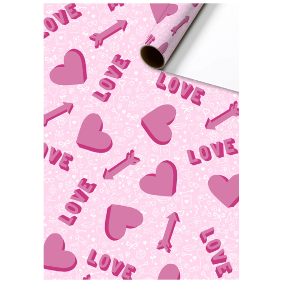 Geschenkpapier „Winnie“ | 70 cm × 2 m, 80 g/m², pink/rosa