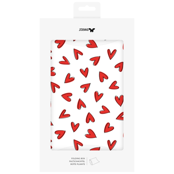 Faltschachteln „Riley“ | 16×4×19,5 cm, 210 g/m², weiß/rot, 3 Stück