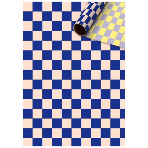Geschenkpapier „Artem“ | 70 cm × 1,5 m, 80 g/m², rosa/blau