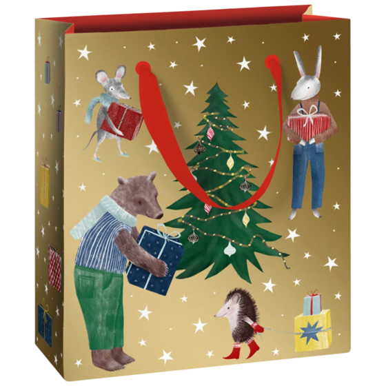 Geschenktasche „Melin“ | 18×21×8 cm, 250 g/m², gold